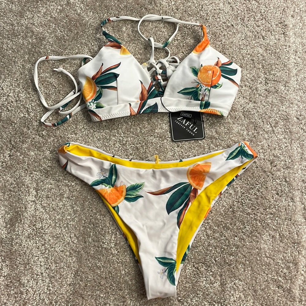 Orange Print Bikini